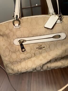 authentic Coach Prairie Satchel in Signature CanvaS Purse Handbag